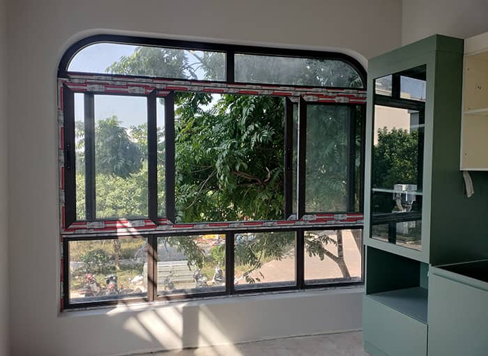 cửa sổ lùa 4 cánh hệ 55