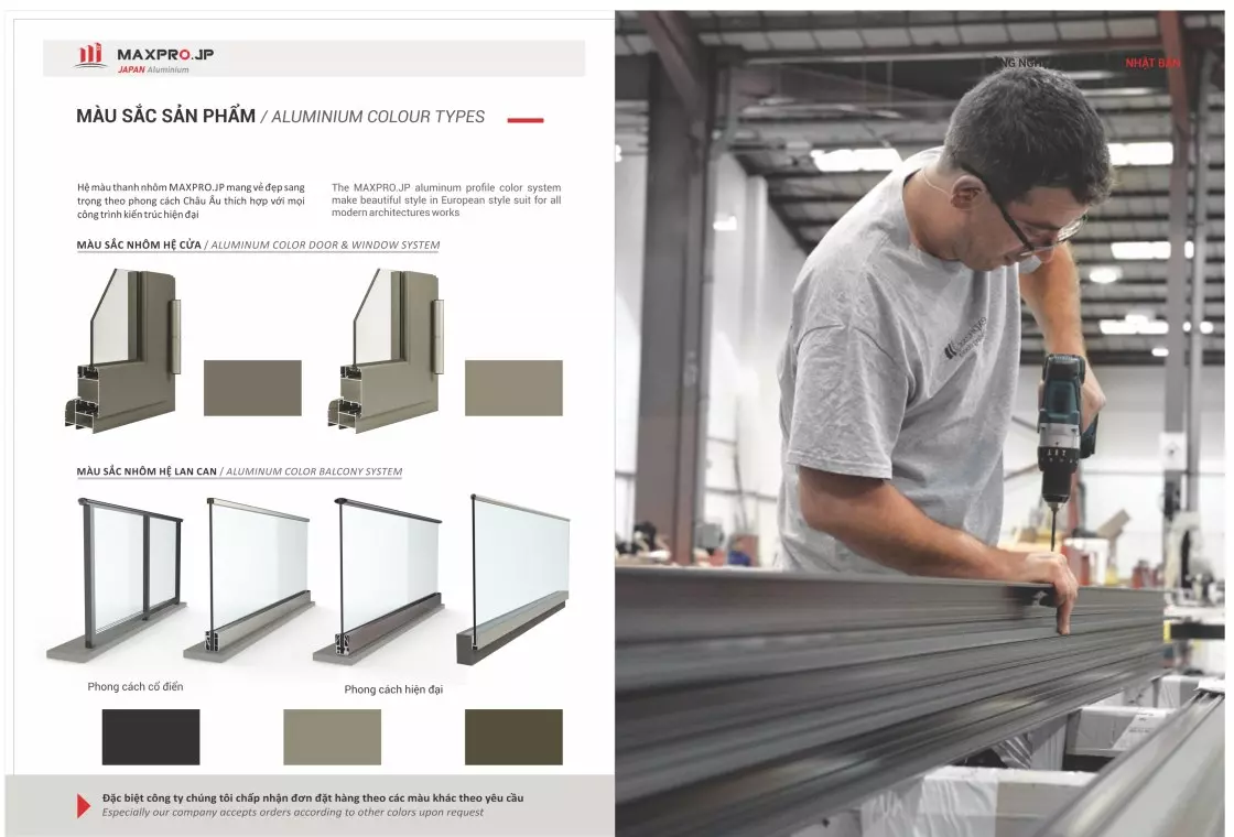 lắp đặt cửa nhôm Maxpro tại HCM