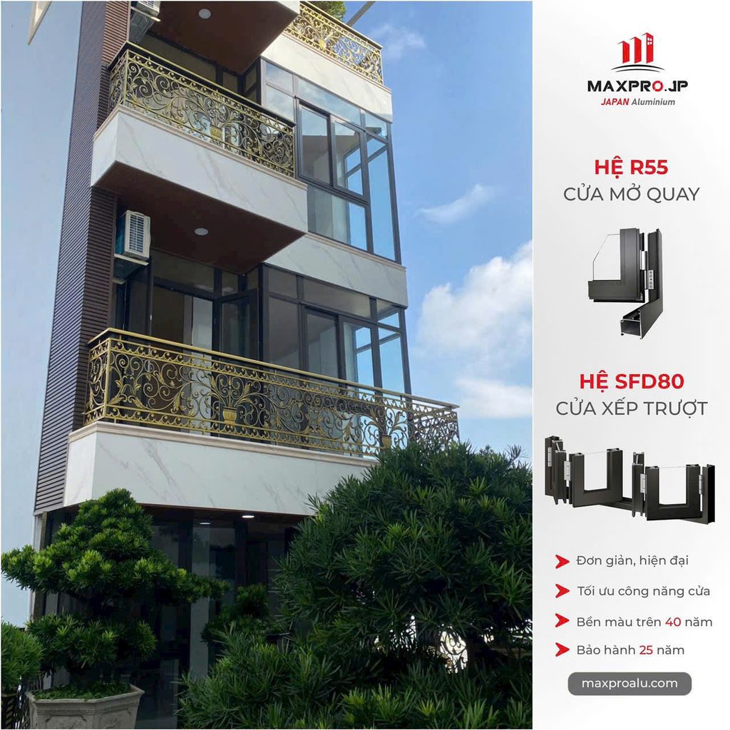 nhôm maxpro hệ 55 tại Gò Vấp